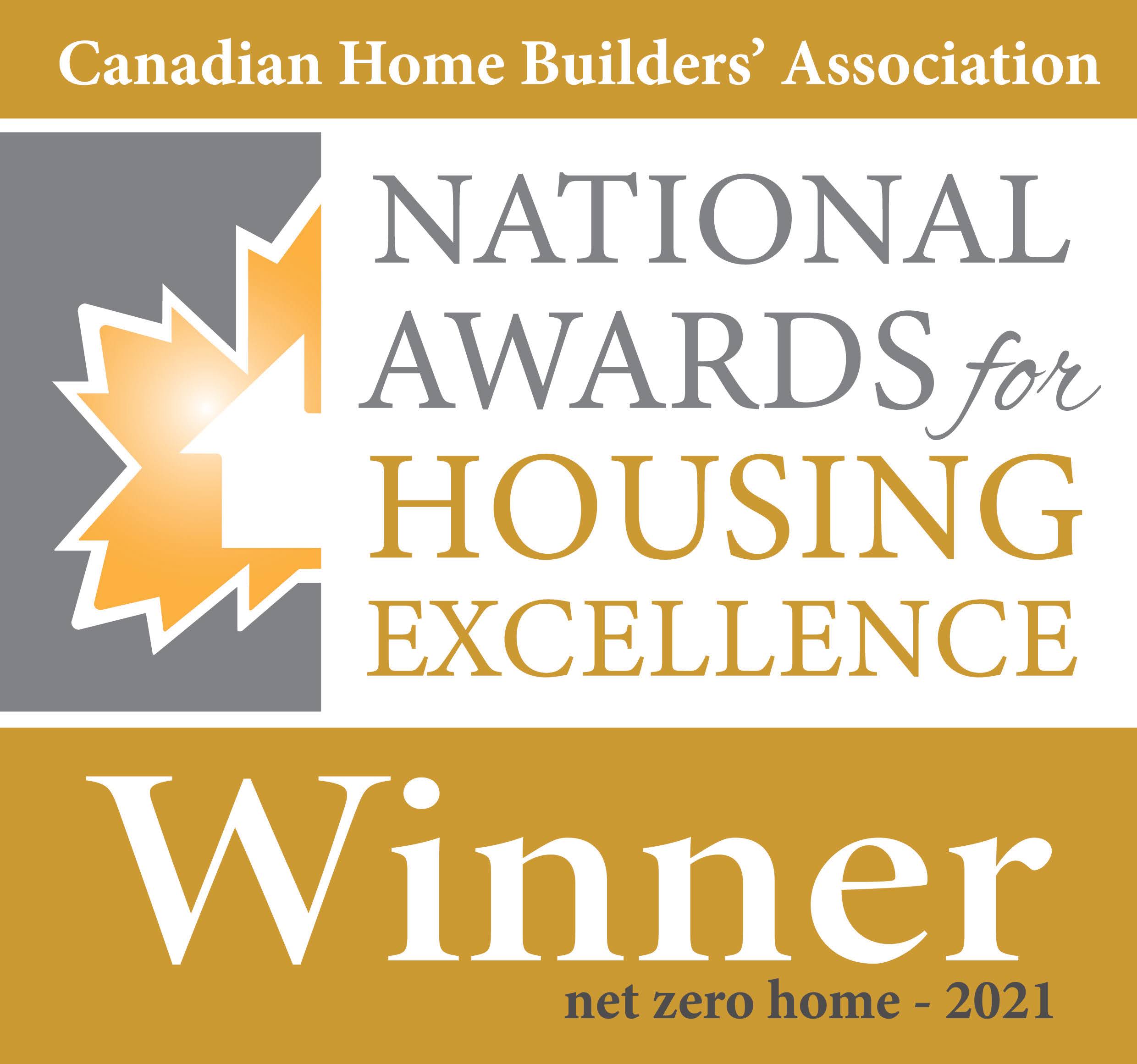 CHBA National Awards for Housing Excellence Winner - Net Zero Home