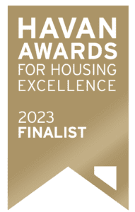 2023 Finalist badge - Homebuilders Association Vancouver Awards for Housing Excellence