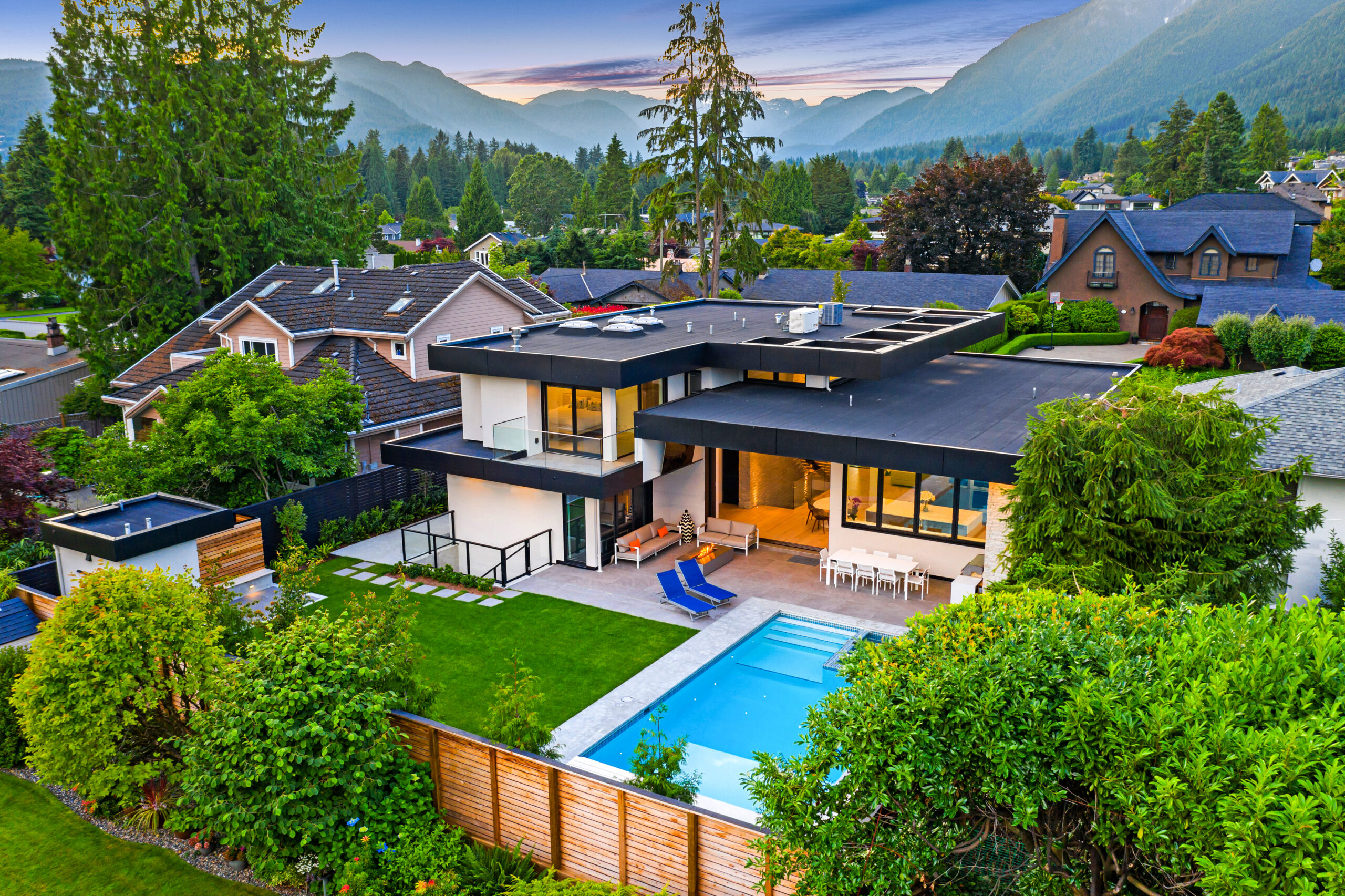 Belmonte custom home project - showcasing popular West Coast Modern architectural home style