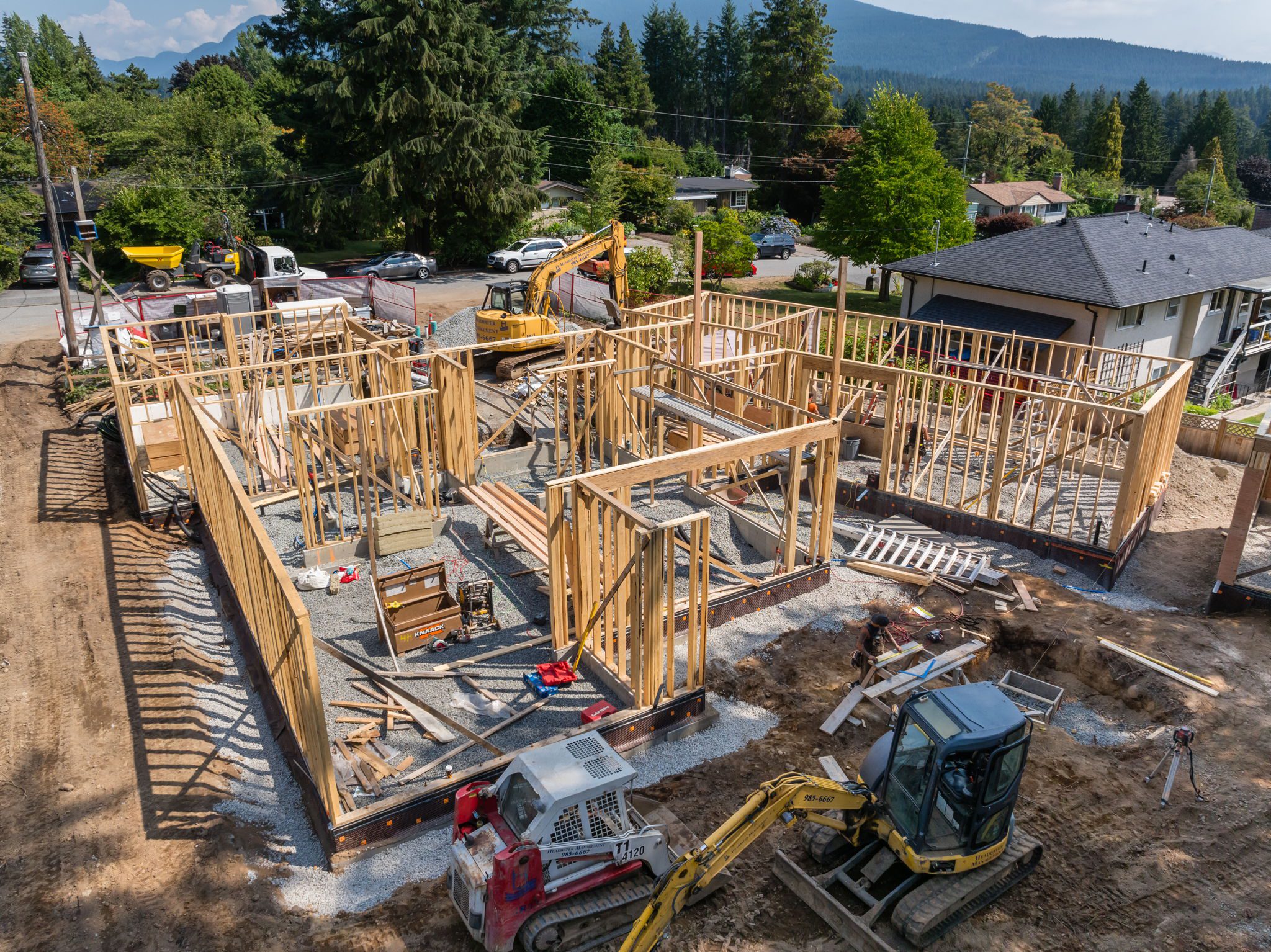 Hasler Homes custom home job site in Lynn Valley, North Vancouver