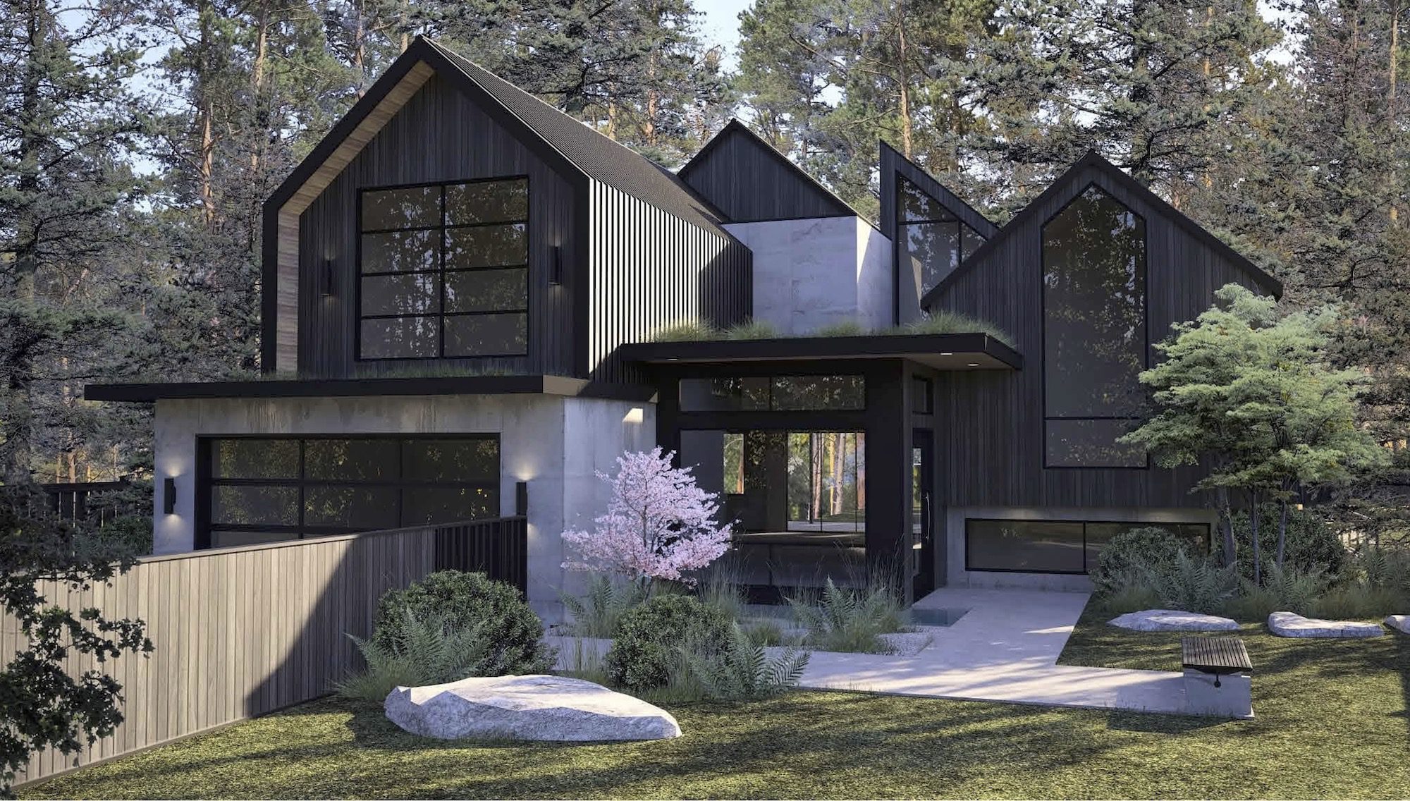 Front rendering of custom home - how long does it take to build a house featured image