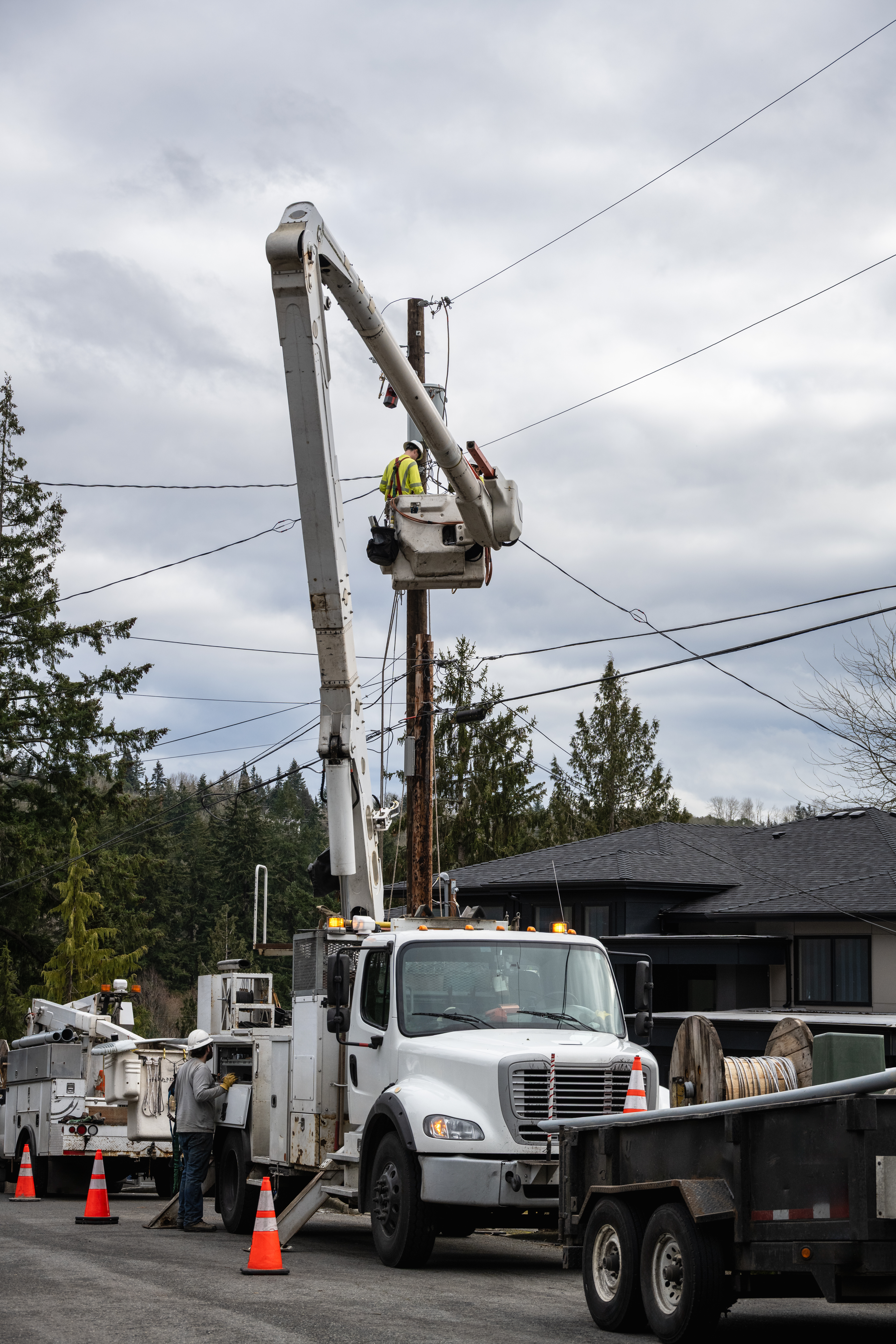 Utility service upgrade in progress