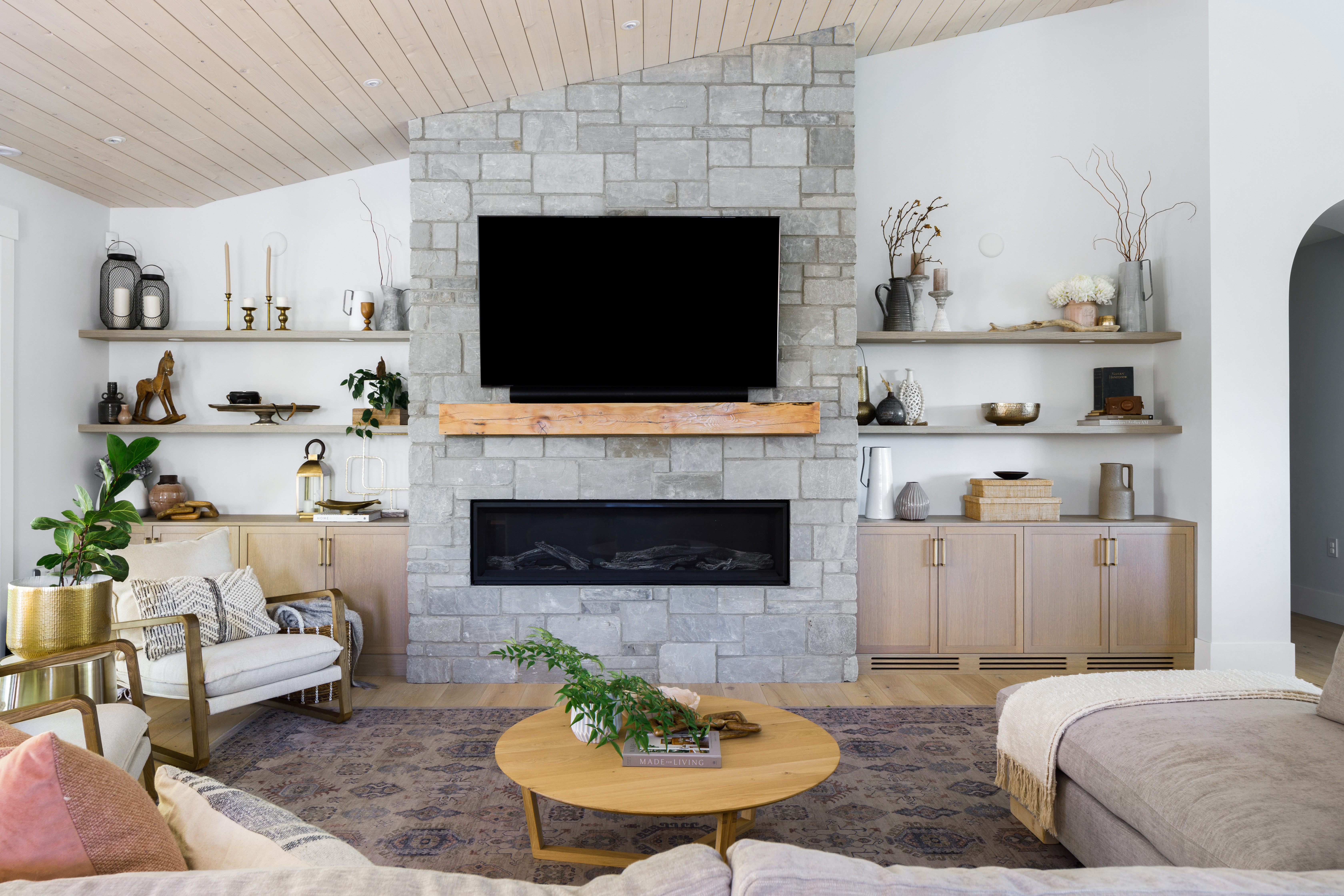 Living room renovation in North Vancouver by Hasler Homes