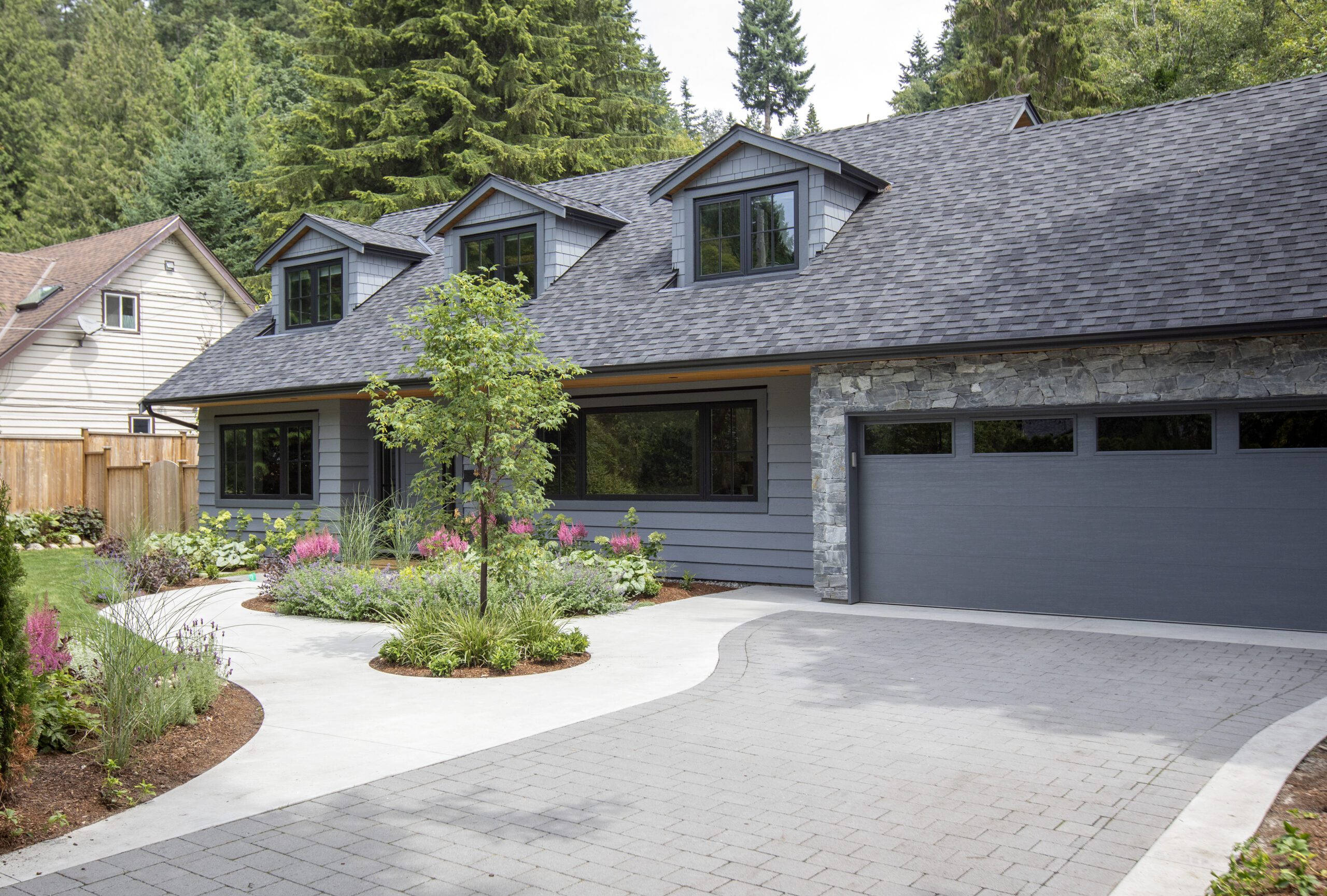 Primrose exterior home renovation, including garage reno