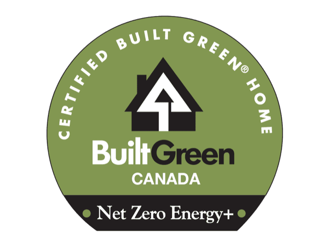 BUILT GREEN® Net Zero Energy+ for Single Family New Home - certification label