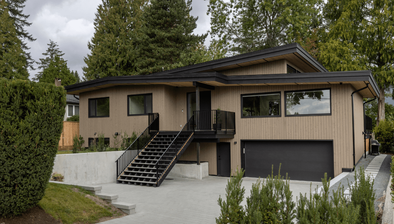 Brightwater reno - front exterior, daytime