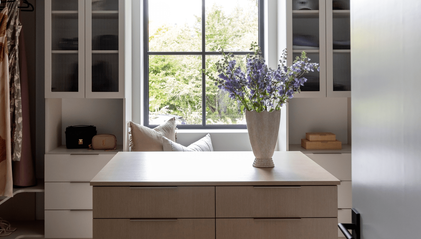 Custom walk-in closet at Haven