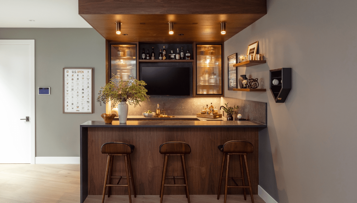 Haven custom basement bar