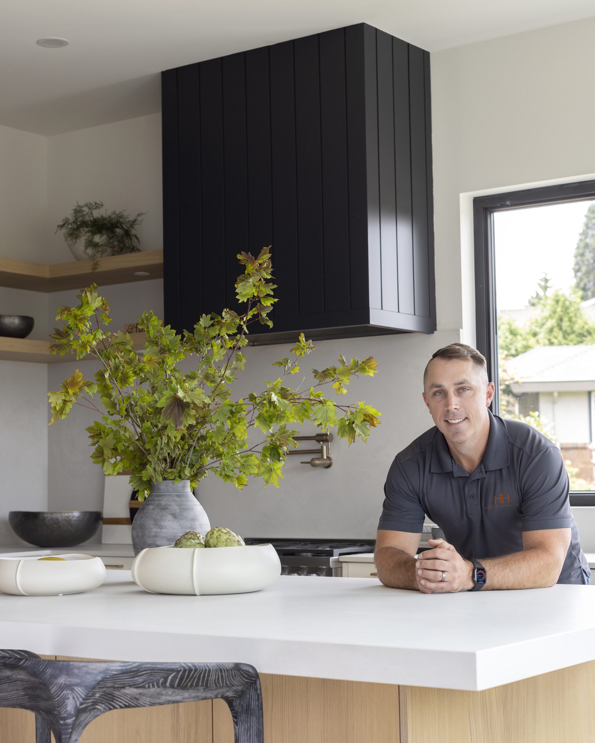 Greg Hasler in the kitchen at Cliffside, answering common home renovation questions