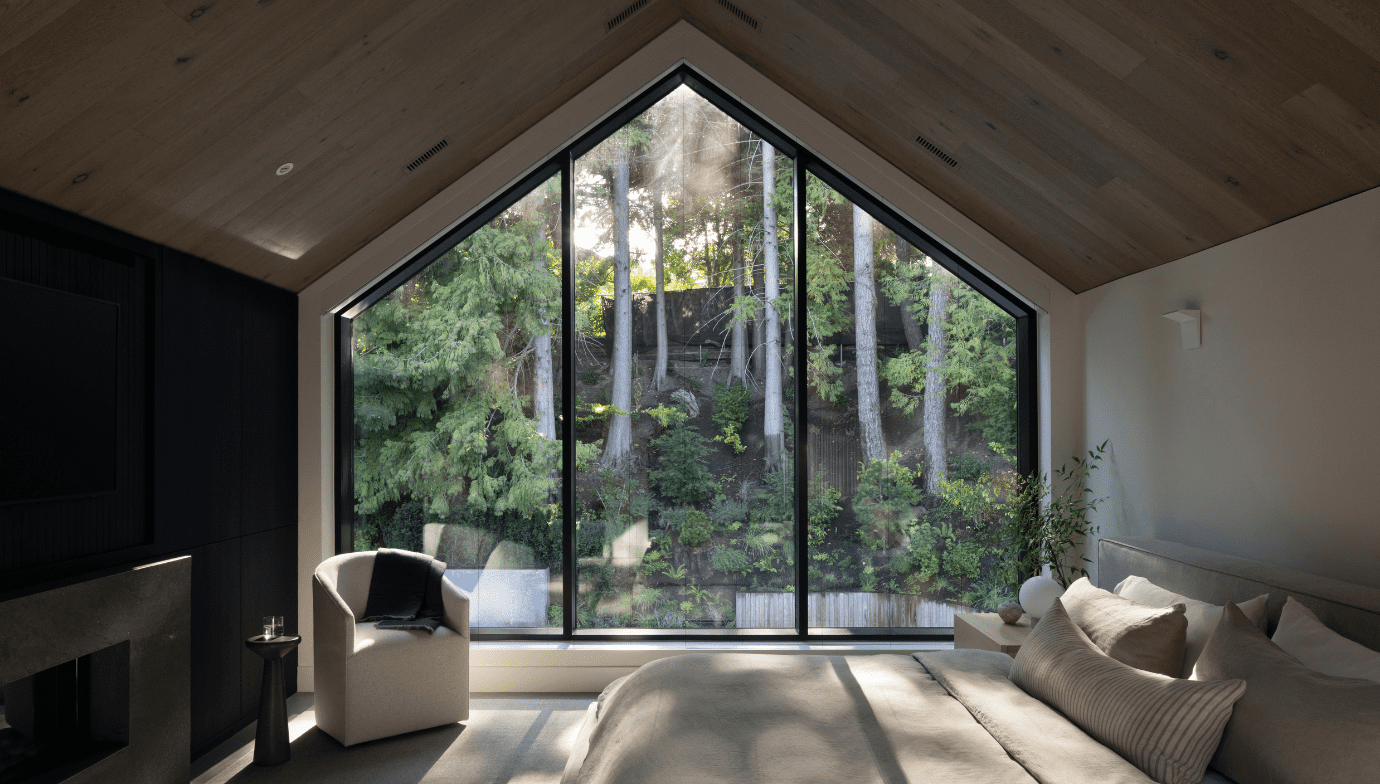 Japandi-style primary bedroom at Japandia