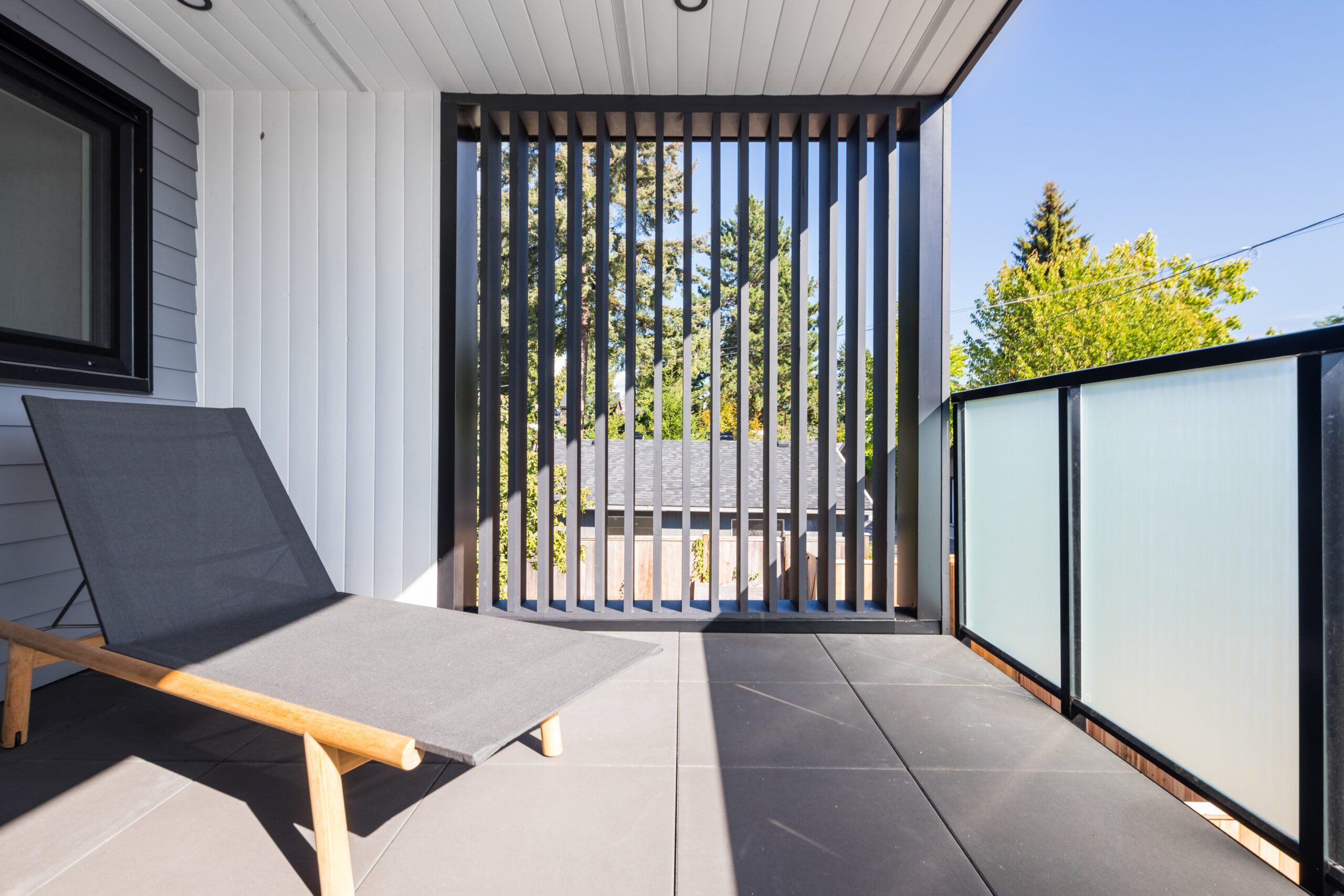 Private outdoor living space at ModCo carriage house