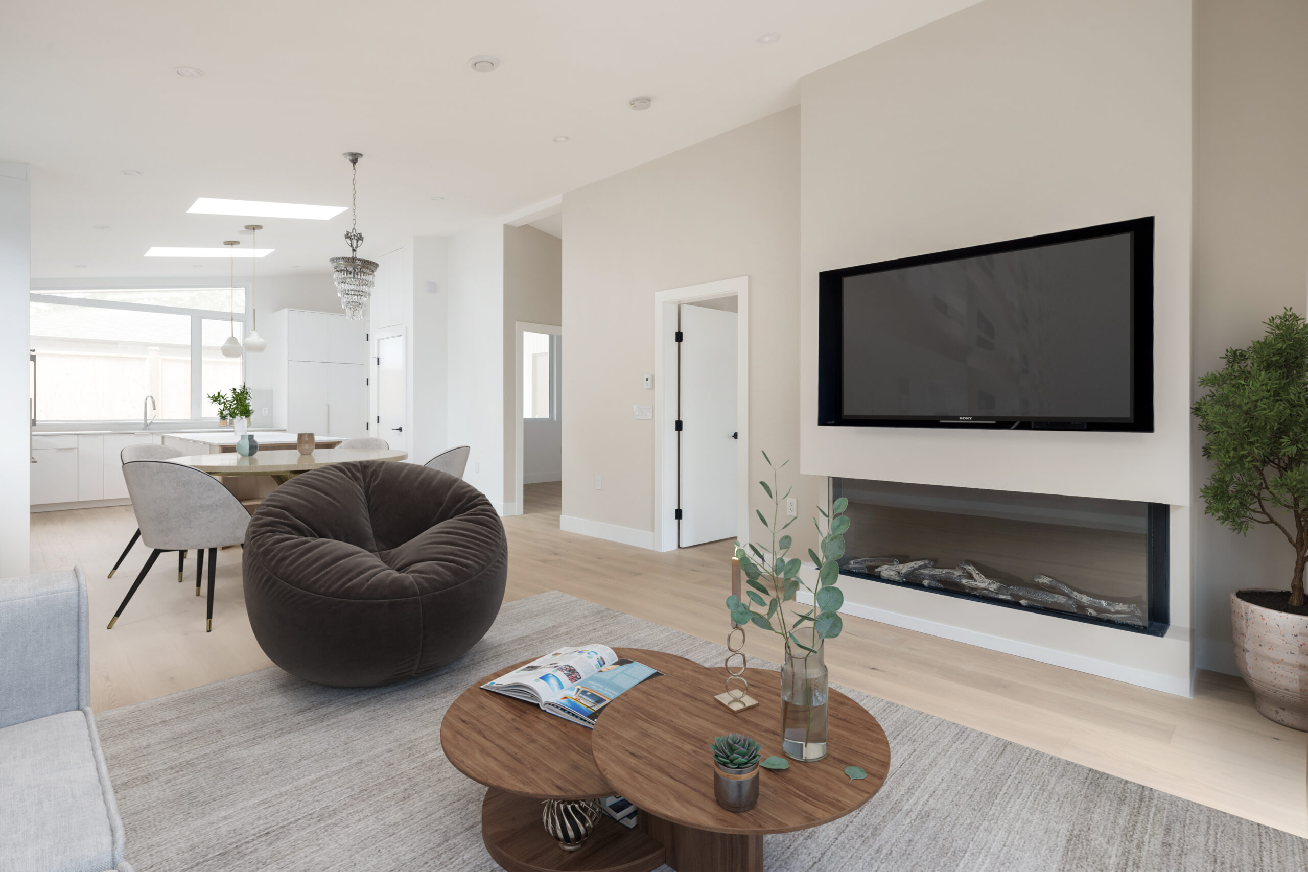 Twenty-Two intergenerational home interior - bright and spacious living room