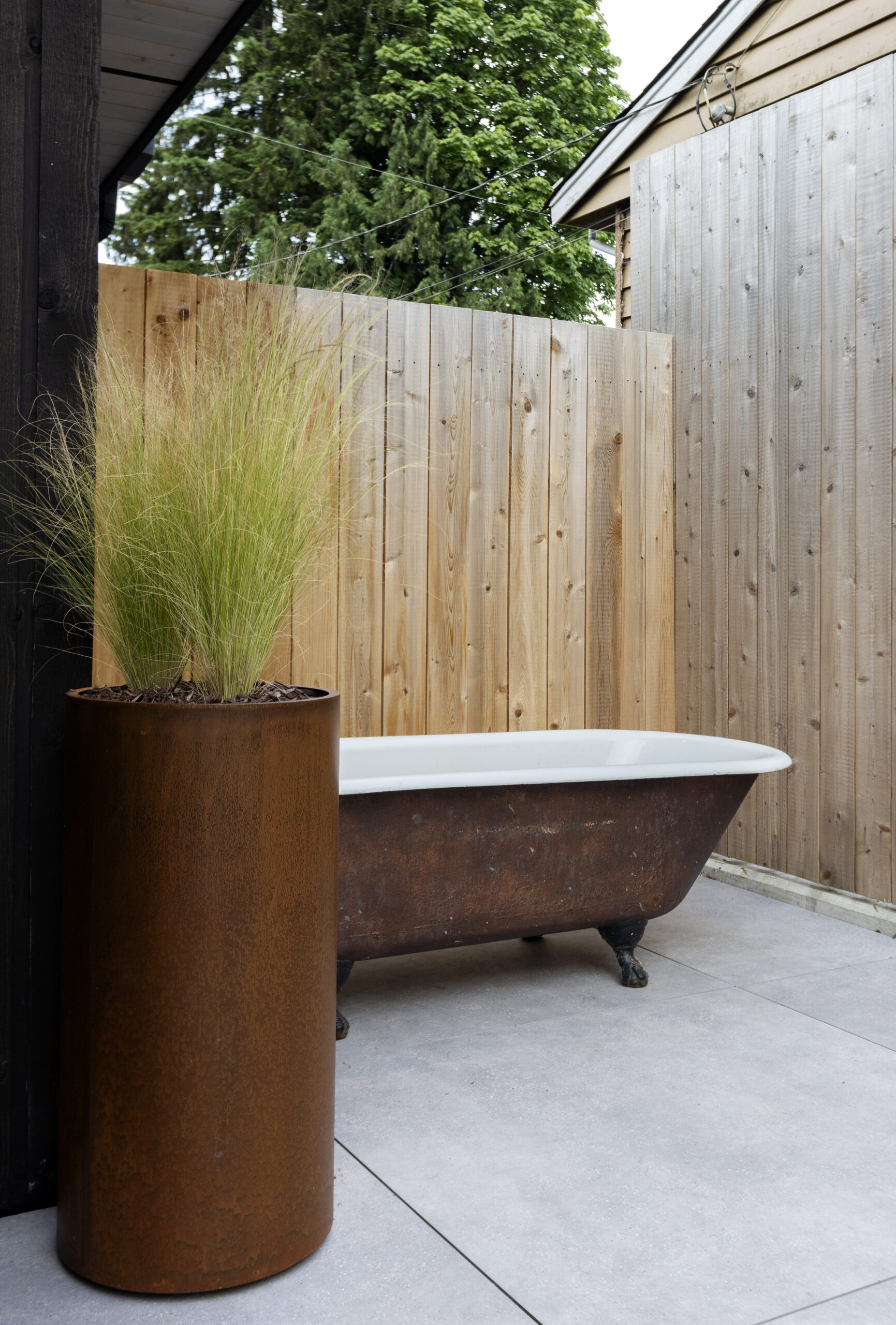 Private outdoor space at Valleyhouse intergenerational home