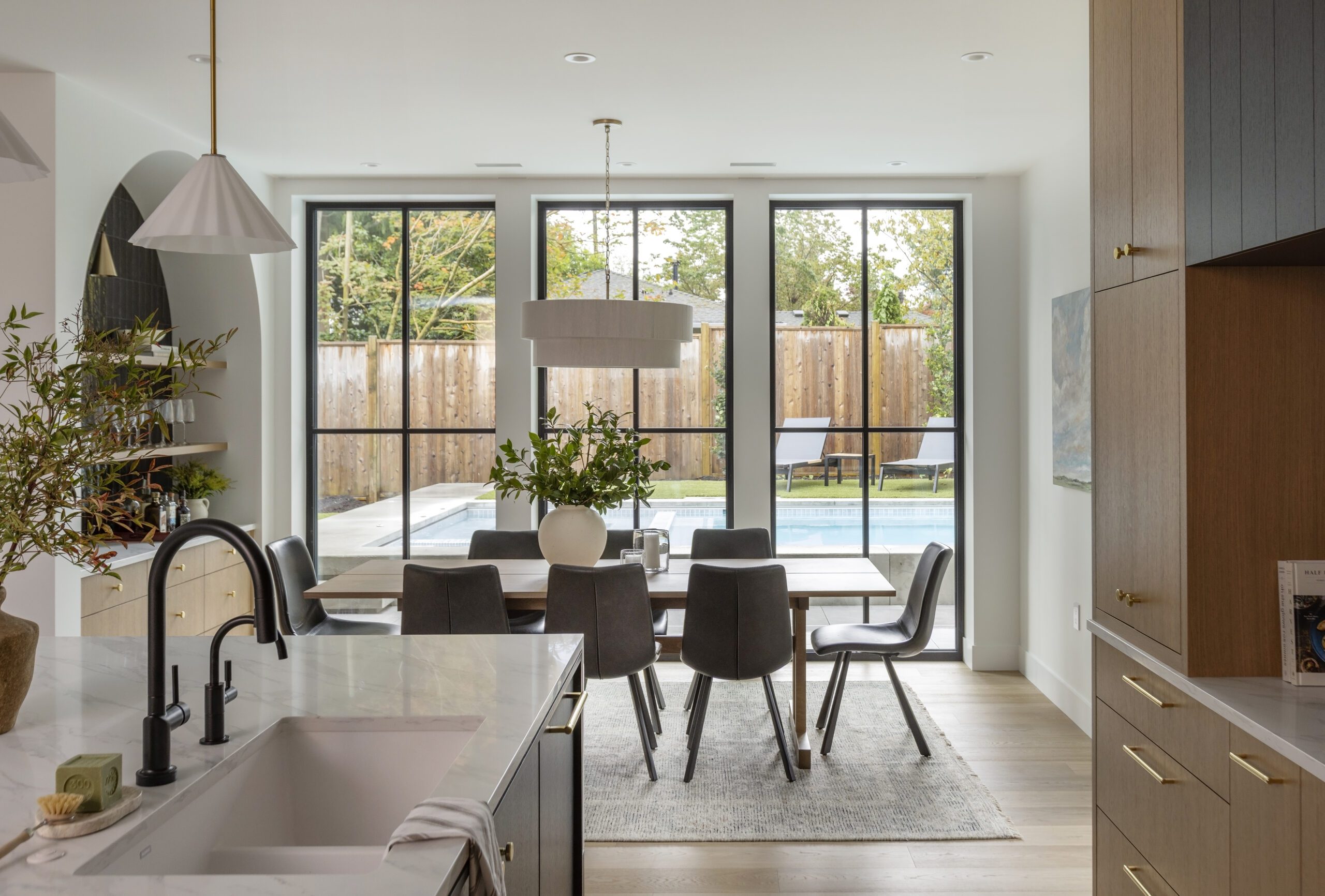 Kitchen and dining room at Haven Net Zero home