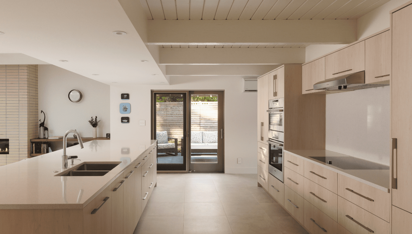 Custom kitchen at Pacifica renovation