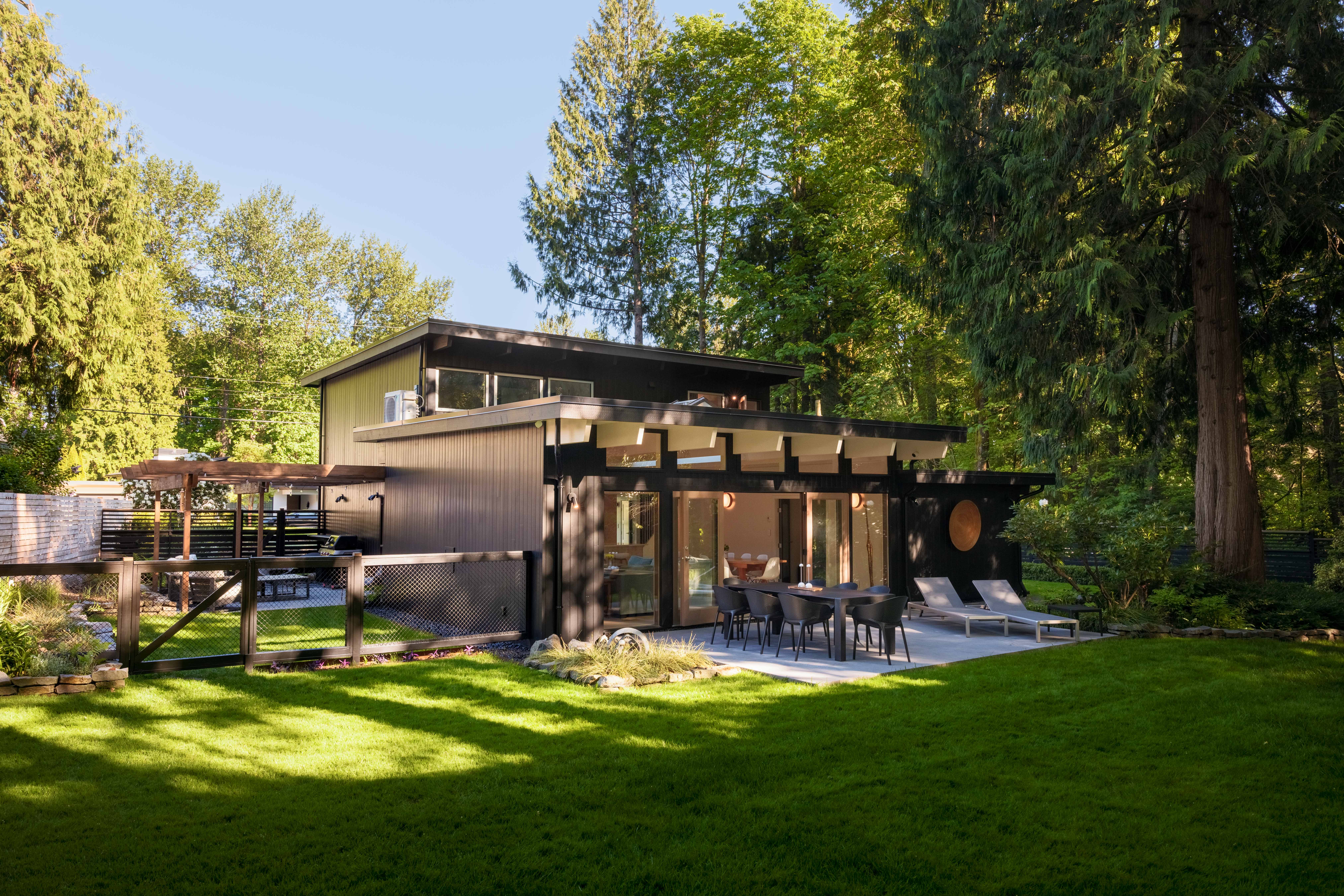 Back exterior of Pacifica West Coast Modern renovation