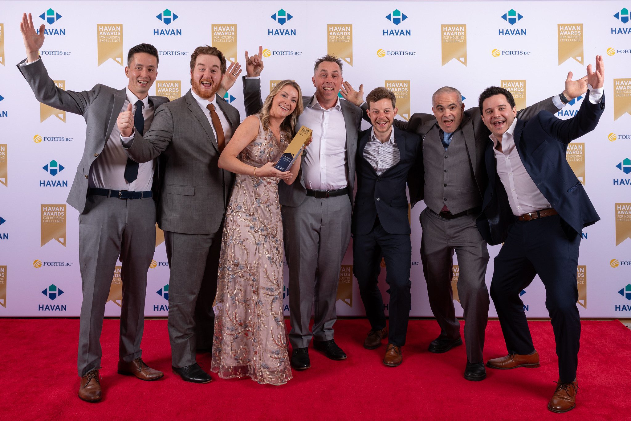 Hasler Homes’ award-winning home builder team at HAVAN Awards in Vancouver