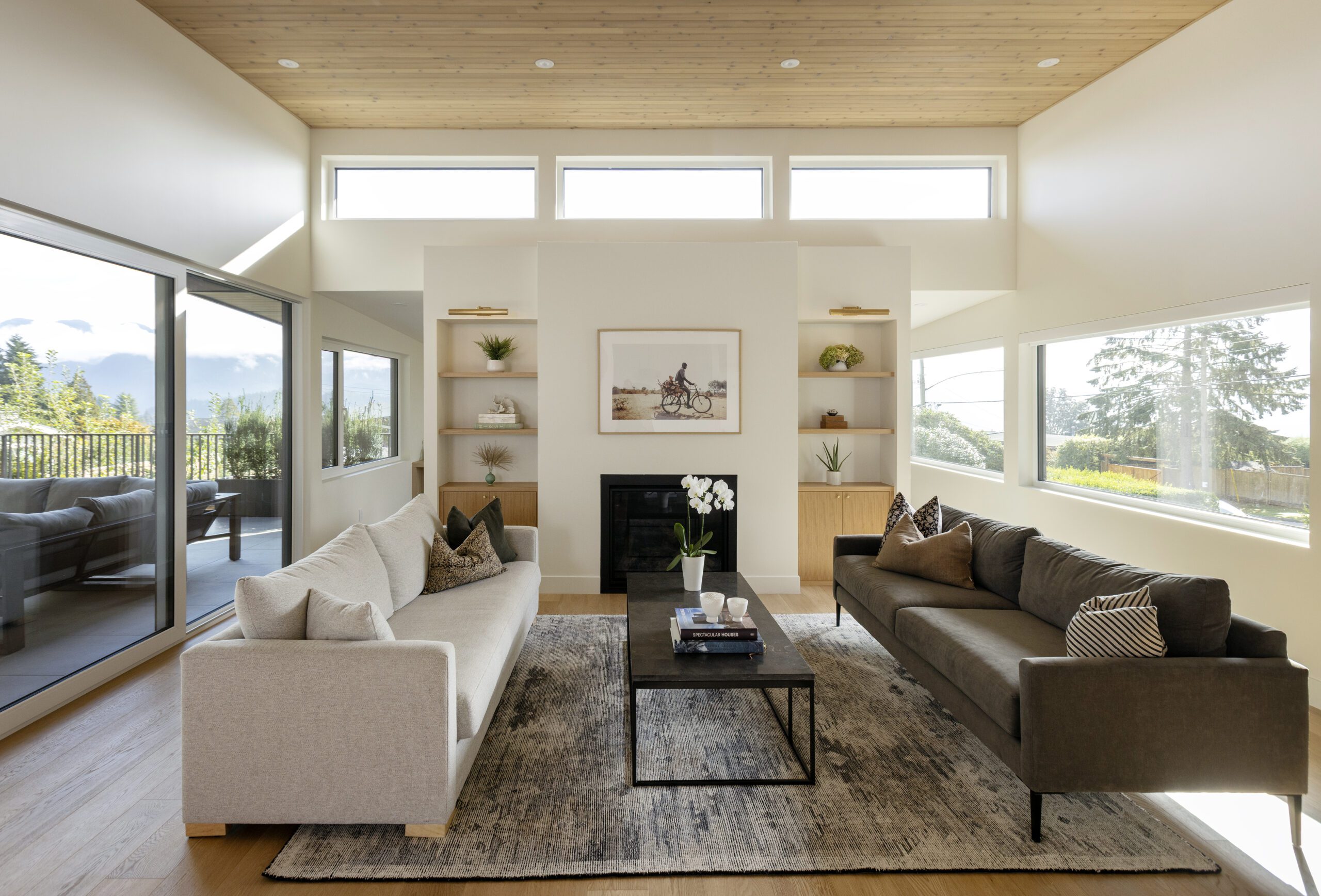 Brightwater living room after renovation