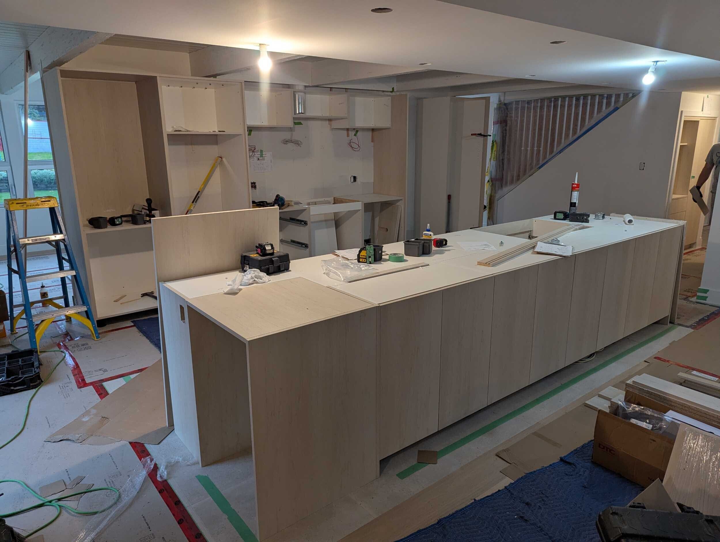 Pacifica kitchen renovation under construction