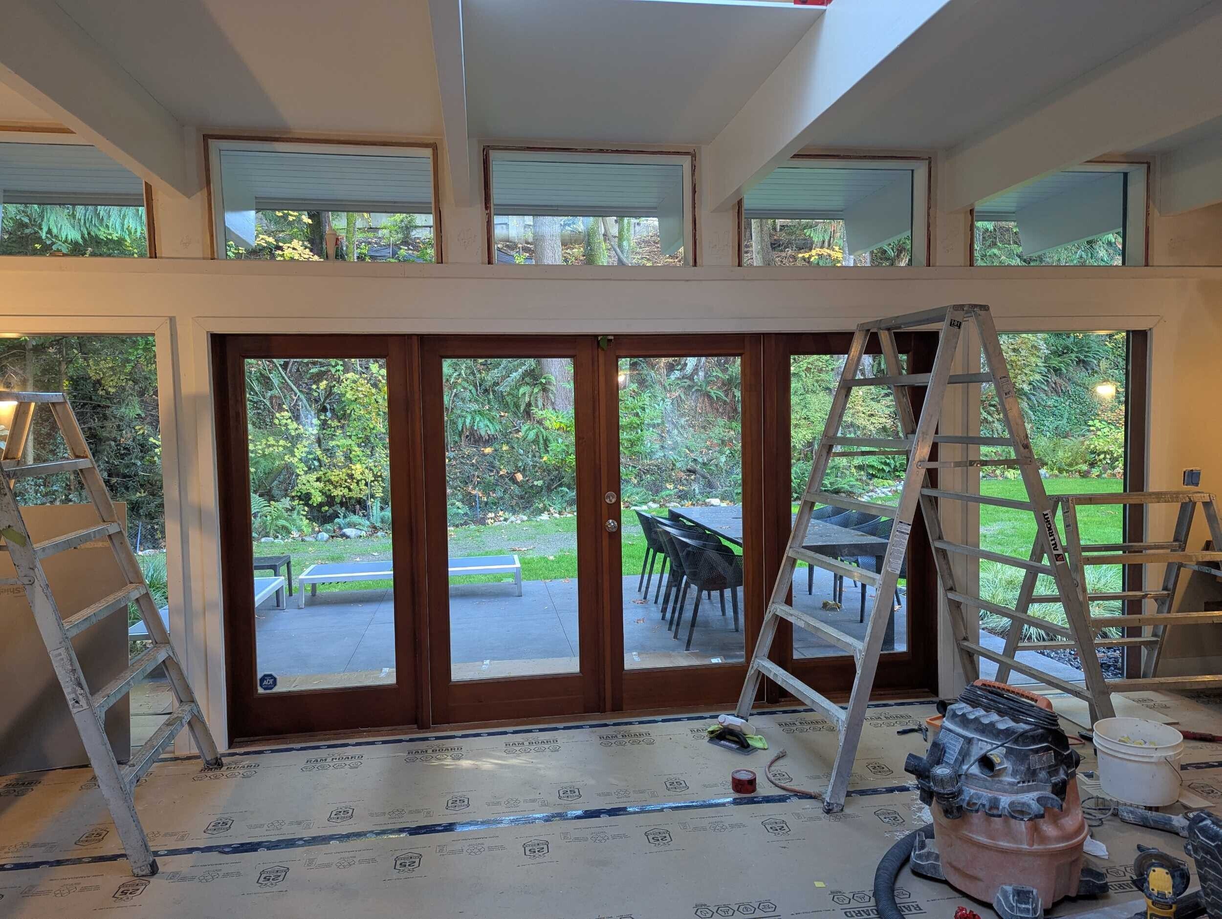 Pacifica living room renovation under construction