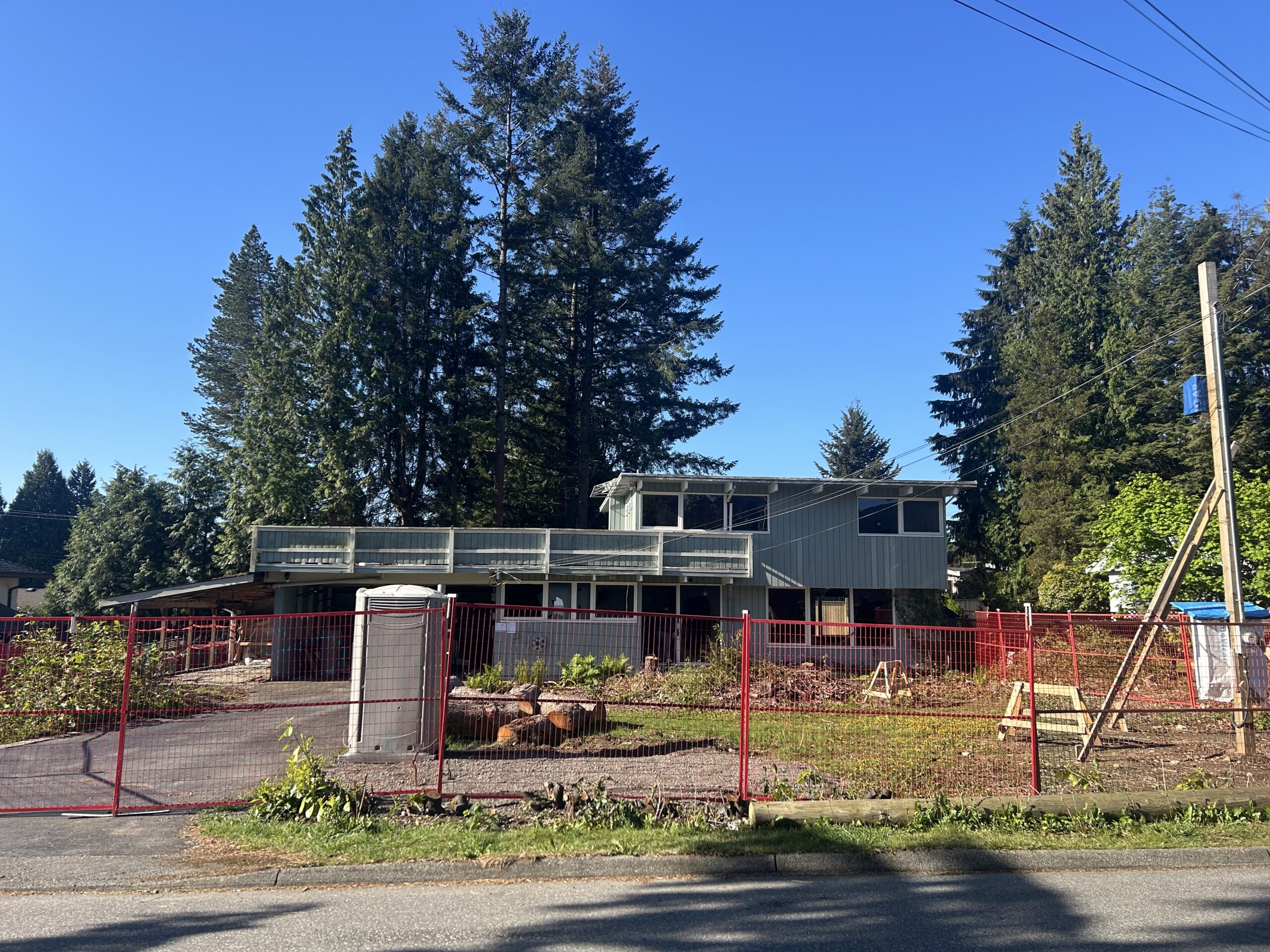 Early-stage custom home building project in North Vancouver by Hasler Homes