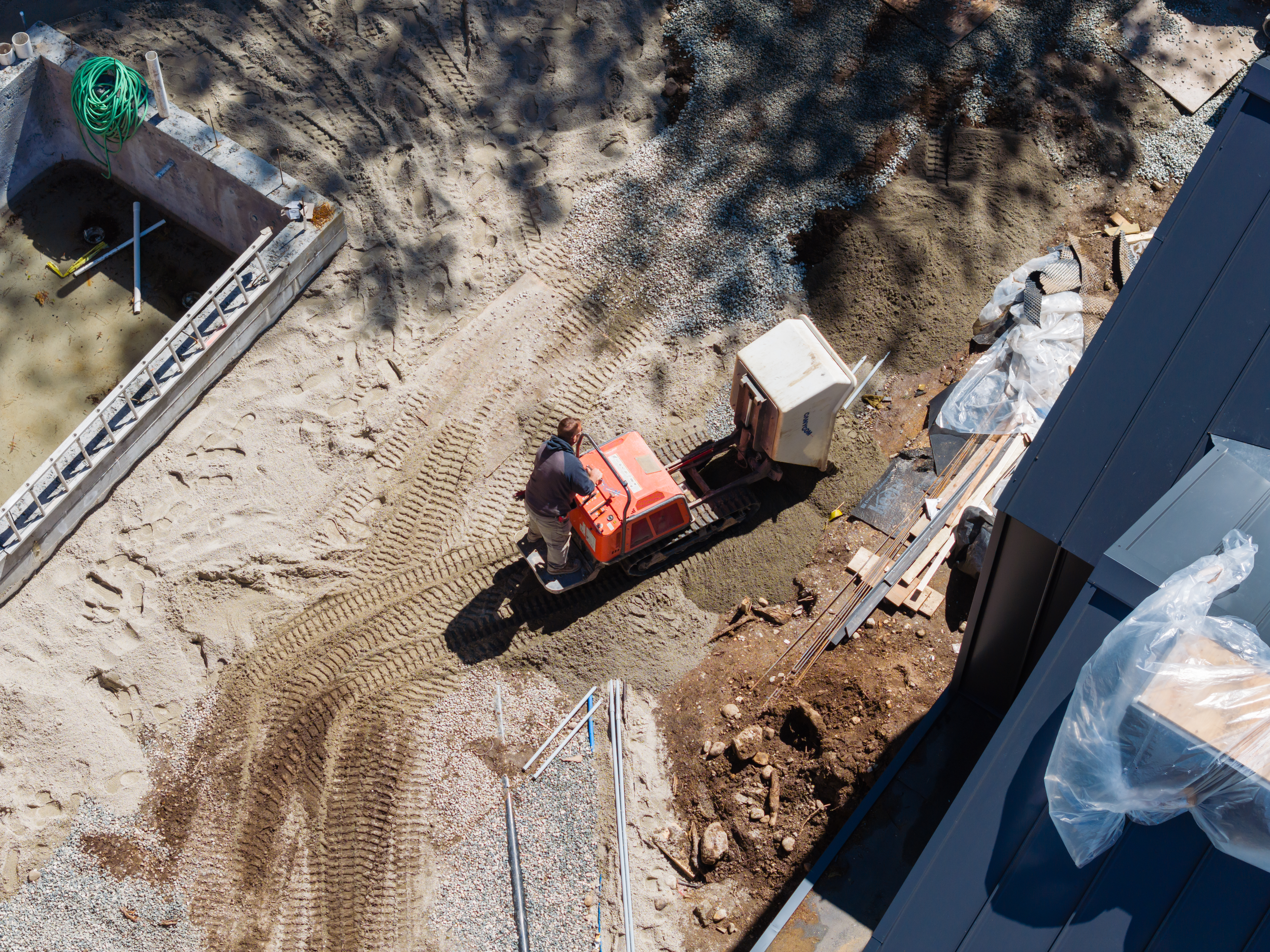 General contractor overseeing work at a North Vancouver home construction site